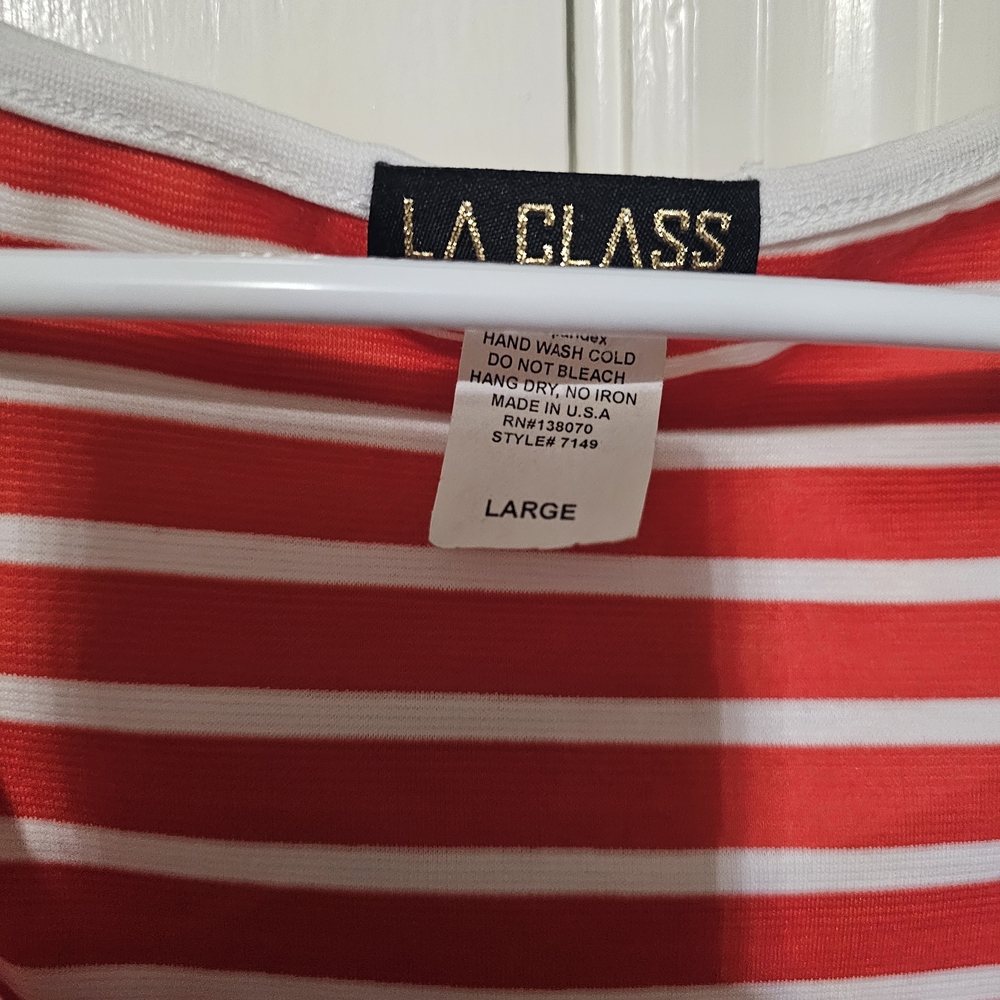 Red and White Casual Sleeveless Midi Sundress - Picture 4 of 4